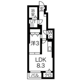 ラ ベル シャンブル【1階】の間取り