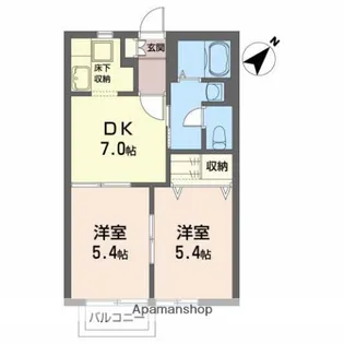 ファミーユ境山Ⅰ【103号室】の間取り