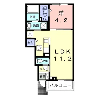マクリー ムーア【1階】の間取り