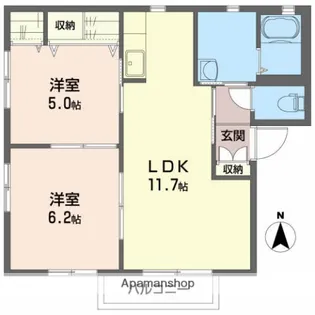 K’S COURT【2階】の間取り