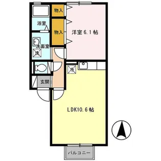 クラレンスホワイト Ⅰ・Ⅱ【2階】の間取り