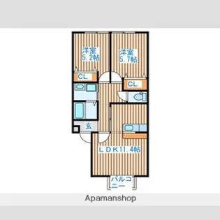 スカイフォレスト【2階】の間取り