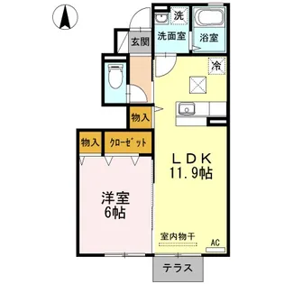 ロワール Ⅲ【103号室】の間取り