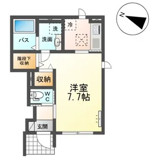 アインタウゼント3【1階】の間取り