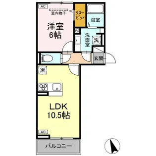 プレドフルールV【2階】の間取り