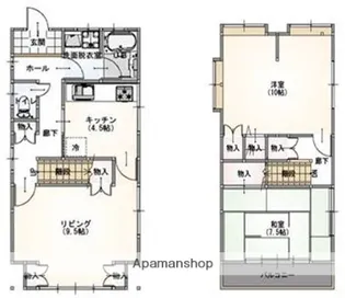 宮城県多賀城市鶴ケ谷3丁目【一戸建】の間取り