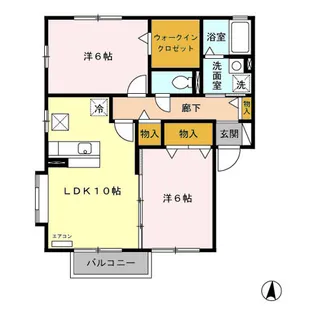 グリーンコート城南 F【1階】の間取り