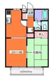 キャトルセゾン【102号室】の間取り