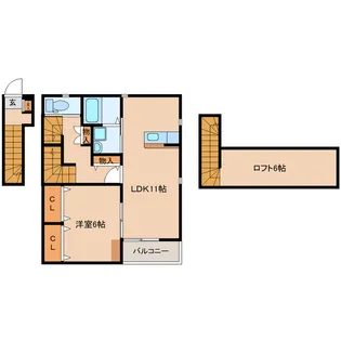 仮)アミューズSE【2階】の間取り