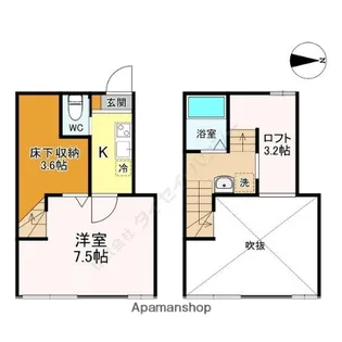 ルナプレナ【1階】の間取り