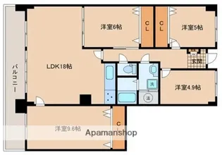 ユートピアレジデンス多賀城【702号室】の間取り