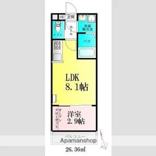 BAU岩切【1階】の間取り