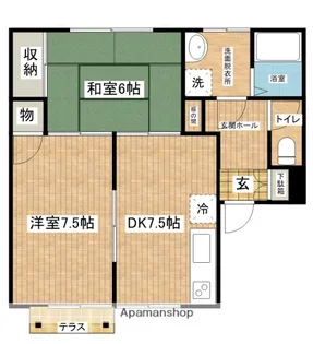エステート池田【A202号室】の間取り