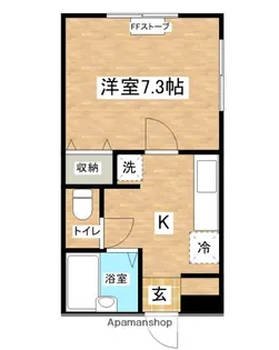プラージュ横手【101号室】の間取り