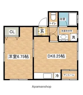サン・スクエア赤坂【205号室】の間取り