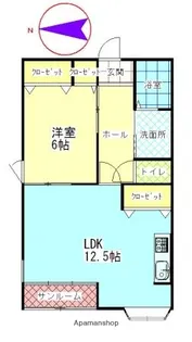 グランドアルベーロ【201号室】の間取り