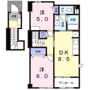 D・ポポラーレ【201号室】の間取り