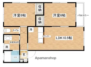 エスポワールA【A302号室】の間取り