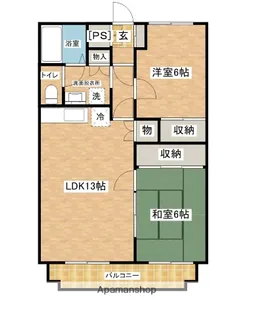 ARKCITY YOKOTE【204号室】の間取り