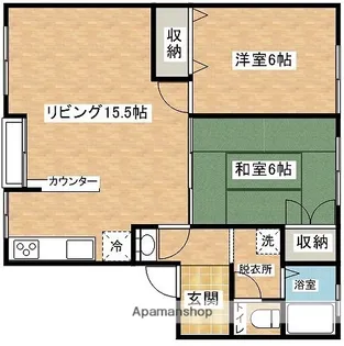 サンライズハイツ【B-21号室】の間取り