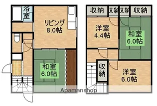 サンライズハイツA棟【1階】の間取り