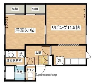 シティモア【2-B号室】の間取り