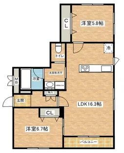 グラナート【101号室】の間取り