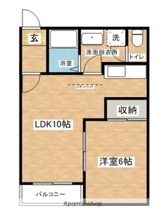 シャトレー陽【201号室】の間取り