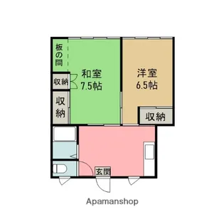 コスモハイツ【102号室】の間取り