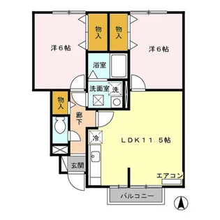モーニンググローリー B【1階】の間取り