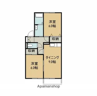 ヴェルヌーブ・ピノ【2階】の間取り