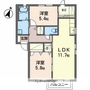 グローカス【202号室】の間取り