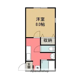 エステーラ川口【1D号室】の間取り