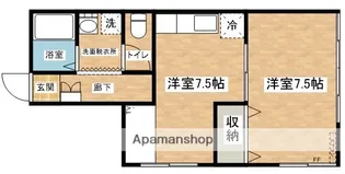 グリーンハイツ【203号室】の間取り