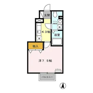メゾン・アスティオス【1階】の間取り