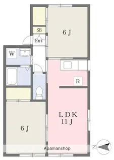 セジュール将軍野【1階】の間取り