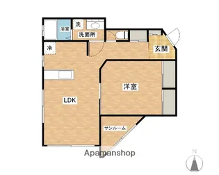 サウスコテージ【1階】の間取り