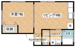 コーポさるびあ【101号室】の間取り