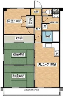 カサ・デ・おおまち【407号室】の間取り