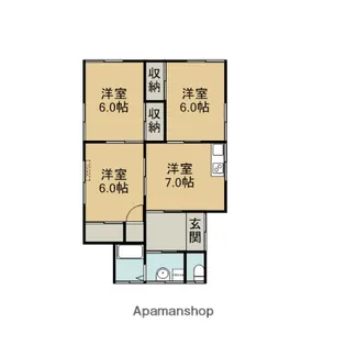 サニーハイツ【2号室】の間取り