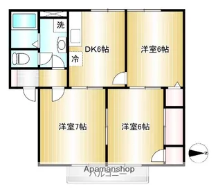 ユーティーライズB棟【202号室】の間取り
