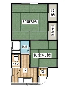 高橋平和町アパート【2-1号室】の間取り