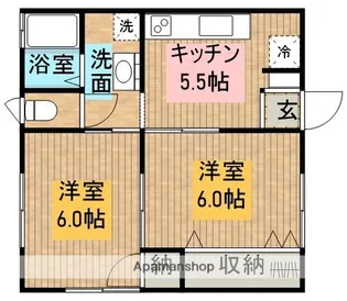 SUBARU弐番館【101号室】の間取り