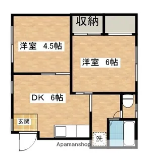 2DKの間取り画像