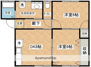 ハイツサンクローバー【1-1号室】の間取り