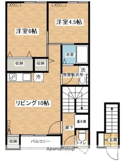 ショパン【2-C号室】の間取り