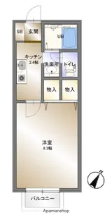 パレスブラン旭南【2階】の間取り