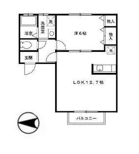 エステート八橋【2階】の間取り