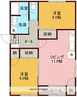 RICHOAK六番館【2階】の間取り