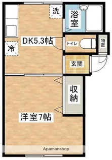 えむらんど川前【2-A号室】の間取り